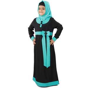 อาบายะห์เด็กแบบสบายๆ รุ่นอาซิฟา สีดำ ผ้าเครป - Product Image 1
