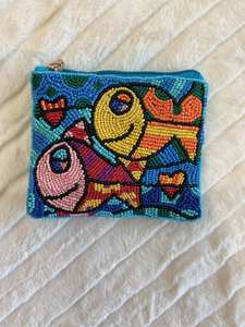 Classic Beaded Coin Purse Pearl and Diamond Beaded Make up Bag Wedding or Party Gift for Her - Product Image 4