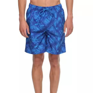 Shorts de sport et de course OEM 2025 bleus à impression numérique, haute qualité, design personnalisé, en toile unie, pour la natation - Product Image 1