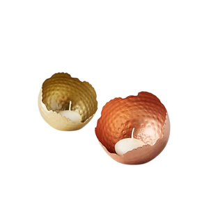 Porte-bougie chauffe-plat décoratif de Noël en laiton doré, forme feuille, pour mariage, vente en gros, tailles personnalisées - Product Image 3