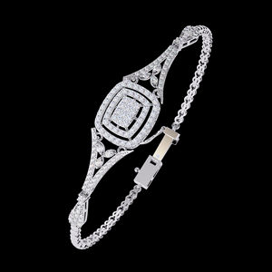 Bijoux fins personnalisés 10k 14k 18k or blanc diamant de laboratoire nouveau Design Bracelet Bracelet pour cadeau femmes - Product Image 1