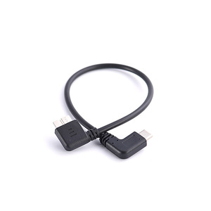 โฮสต์ <span class=keywords><strong>USB</strong></span> C เป็นไมโคร <span class=keywords><strong>USB</strong></span> 3.0 สายเคเบิลข้อมูลขยายมุมขวา 90 องศา - Product Image 2