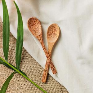 Ensemble de cuillères de service écologiques, ustensiles de salle à manger, cuillères à noix de coco en bois pour la maison et le restaurant - Product Image 3