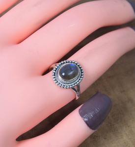 925เงินแท้ดีไซน์เนอร์หินอัญมณีลาบราดอไรต์ธรรมชาติแหวนไฟทำมือเครื่องประดับแหวนเงินสเตอร์ลิงเครื่องประดับ - Product Image 2