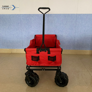 접이식 푸시 풀 왜건 접이식 카트 300 파운드 용량 유틸리티 캠핑 야외 정원 스포츠 헤비 듀티 쇼핑 비치 - Product Image 4