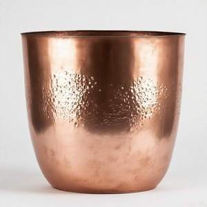 Silver Summit Artisan Pot With Deep Hammer Touch Designed For Homes With Aesthetic Green <b>Ornaments</b> - Product Image 5