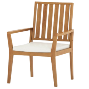 Chaise de restaurant en teck de qualité supérieure avec assise en mousse souple, design moderne et élégant - Product Image 1