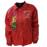 Blouson coupe-vent respirant en crochet, fini et personnalisé, avec broderie étoile orientale, pour sororités et fraternités, collection automne, vente en gros