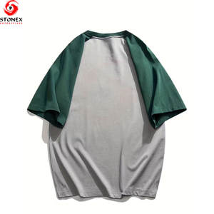 เสื้อยืดแร็กแลนโอเวอร์ไซส์ผู้ชาย สปริงทูโทน สตรีทแวร์ เนื้อผ้านุ่ม 100% ผ้าฝ้าย ระบายอากาศ แห้งเร็ว เป็นมิตรกับสิ่งแวดล้อม รับสั่งทำ - Product Image 2