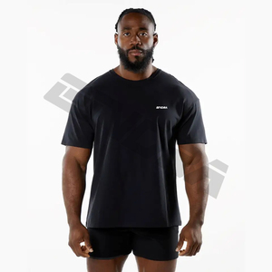 High Quality Men's 230gsm Custom T-Shirt Heavy <b>Weight</b> Oversized Polyester/Cotton <b>Blank</b> T-Shirt for Printing - Product Image 1