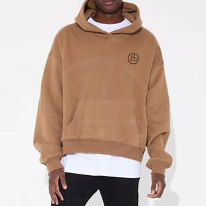 Sweat à capuche surdimensionné de haute qualité pour hommes col à capuche en coton mélangé décontracté pour la saison hivernale - Product Image 2