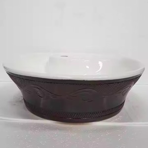 Lavabo de mesa Lavabo Diseño popular Fregadero de tocador Baño Lavabo de cerámica para lavabo de baño de montaje en encimera - Product Image 4