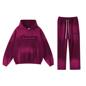 Fabricantes de ropa personalizada Pantalones Traje de sudor Vintage Lavado ácido Sun Faded Puff Print Algodón Jogging Chándales para hombres - Product Image 2