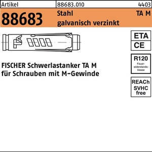 เหล็กยึดแบบหนัก R 88683 TA M12 แพ็ค 25 ชิ้น โดยฟิสเชอร์ - Product Image 1