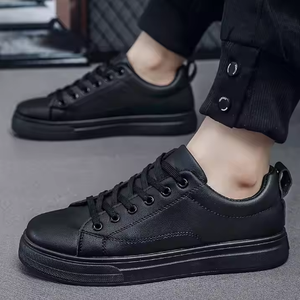 Zapatos de cuero ligeros para todas las estaciones para hombre-Clásico elegante antideslizante cómodo Flexible para deportes Casual uso diario forro de malla - Product Image 4