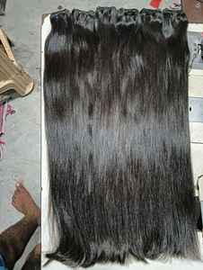 Paquetes de cabello intacto con cutícula virgen de Vietnam sin procesar a granel trama dibujada doble suministro de extensiones de cabello humano de templo indio crudo - Product Image 2