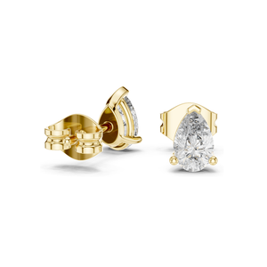 Pendientes de Diamante de Laboratorio en Forma de Pera de 1 Quilate, Claridad VVS-VS, Color EF, Opciones de Oro de 18K, 14K, 10K y Plata 925, Oro Rosa, Amarillo - Product Image 4