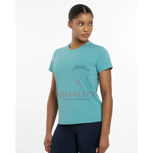 Nueva llegada de camisa de montar Ecuestre para mujer transpirable superior que absorbe la humedad de secado rápido tejido elástico mujeres montando yops - Product Image 1