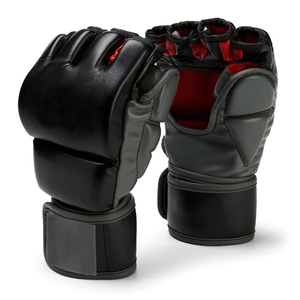 Guantes MMA profesionales hechos a medida Empuñaduras de cuero Tejido suave cómodo transpirable para exteriores - Product Image 1