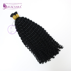 Vente en gros de cheveux crus vietnamiens de haute qualité en vrac bouclés noirs - Product Image 5
