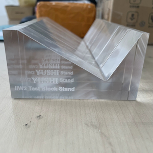 Blocco di calibrazione ad ultrasuoni V2 e supporto in acrilico per la calibrazione dell'angolo e della sensibilità del rilevatore di difetti - Product Image 6