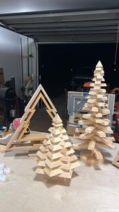 GUIDE ARBRE DE NOËL DÉCORATION ÉCOLOGIQUE CADEAU FAIT MAIN Arbre en bois ornemental fait en cerisier un arbre pour toute saison - Product Image 3