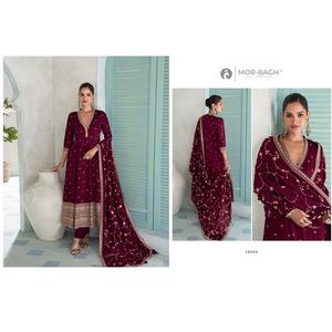 Vestido Anarkali Vihanika de la Mejor Calidad, Largo Completo, con Seda Premium Pesada y Bordado con Lentejuelas para Mujer, para Bodas - Product Image 5