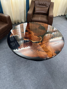 โต๊ะอาหารทรงสี่เหลี่ยมผืนผ้าทำจากเรซิ่นและไม้กระถินเทศเคลือบอีพ็อกซี่ งานศิลปะสมัยใหม่ หรูหรา ทันสมัย ตกแต่งได้ กันน้ำ ทำด้วยมือ เหมาะสำหรับห้องนั่งเล่น งานแต่งงาน - Product Image 2