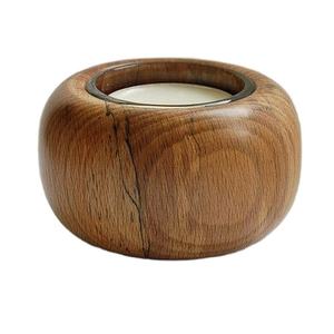 Increíble, tarro de vela Bola de madera Vela votiva Soporte único Elegante Diseño de características de vidrio Hogar Restaurantes Hoteles - Product Image 2