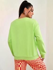 Sudadera Extra Grande de Invierno para Mujer, de Alta Calidad, Manga Larga, Cuello Redondo, Informal - Product Image 3