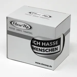 แก้วเซรามิค I Hate People ความจุ 200 มล./400 มล. แก้วน้ำชาเป็นมิตรกับสิ่งแวดล้อม กล่องของขวัญเหล็ก ดีไซน์คลาสสิกแปลกใหม่ เหมาะสำหรับเป็นของขวัญทางธุรกิจ - Product Image 1