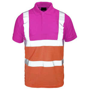 T-shirt haute visibilité pour homme de qualité supérieure, vêtements de travail haute visibilité, polo de sécurité réfléchissant, 100% polyester, vêtements de travail - Product Image 6