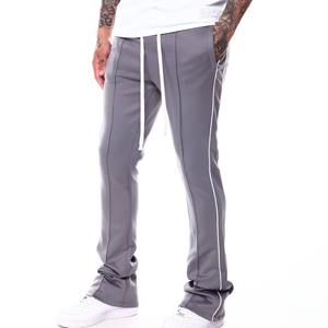 Pantalon de jogging évasé taille haute en coton brodé et à coupe ample pour hommes pantalon de survêtement de course personnalisé en gros - Product Image 2