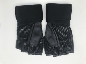 Gants de musculation GAF en cuir PU antidérapants, demi-doigts, protection de la paume, unisexe, entraînement - Product Image 4