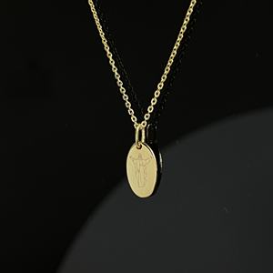 Petit collier Jésus pendentif à breloque religieuse en argent 925 pour hommes et femmes - Product Image 1