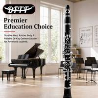 OEM&ODM Factory Wholesale German System 26 Key Bb Clarinet Woodwind Instrument Professional Clarinet for Orchestra Band