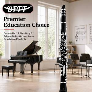 <span class=keywords><strong>Clarinete</strong></span> Profesional <span class=keywords><strong>de</strong></span> 26 Llaves en Sib, Sistema Alemán, <span class=keywords><strong>Instrumento</strong></span> <span class=keywords><strong>de</strong></span> Viento <span class=keywords><strong>de</strong></span> Madera, Venta al por Mayor <span class=keywords><strong>de</strong></span> Fábrica OEM&ODM para Orquestas y Bandas - Product Image 3