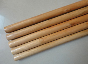 Durable Premium Eucalyptus Wood <b>Broom</b> <b>Handle</b> for Cleaning Tools | Flat Cut, Rounded End, Threaded Tip - Product Image 4