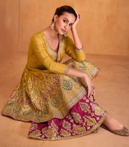 Nouveau Salwar Kameez en Organza Premium Lourd avec Séquences de Broderie pour Femmes, Vêtement Casual pour Mariage et Soirée - Product Image 3