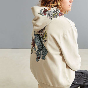 Vente en gros de sweat à capuche surdimensionné pour hommes de couleur taupe avec broderie de logo pour automne saison sweats à capuche pour hommes - Product Image 4