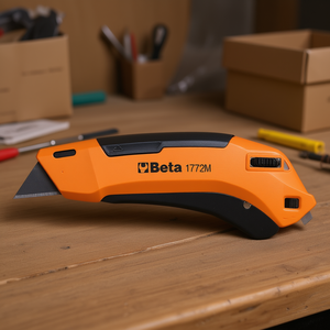 <b>Safety</b> Retractable Blade <b>Cutter</b> with 4 Blades Knives Product - Product Image 3