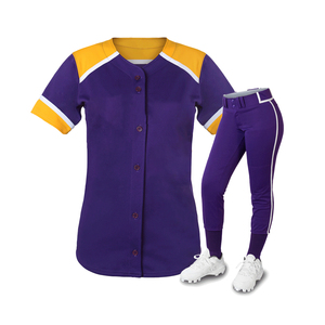 Personalizado en blanco transpirable Jersey Softball uniforme conjunto ropa deportiva de talla grande mujeres al por mayor camisa y pantalones - Product Image 6