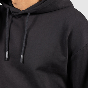 Sweat à capuche court et épais pour hommes, Streetwear boxy personnalisé, polaire française 3D délavée à l'acide, brodée teintée en plaine pour l'hiver - Product Image 5