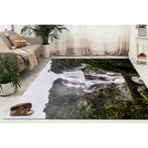 Printed <b>Rug</b> - Modern Waterfall Landscape Design for Corridor and Entry,<b>Chenille</b> <b>Rug</b> - Product Image 2