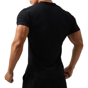 T-shirt en coton avec impression personnalisée de haute qualité en microfibre Crew Fitness col arrondi sport hommes blanc respirant - Product Image 3