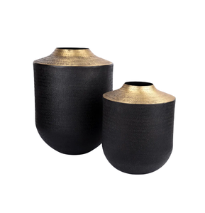 Set Of 2 Customized Size And Shape Vase Unique Design Aluminum <b>Hammered</b> Flower Vase For Home And Garden Flower Vase - Product Image 6