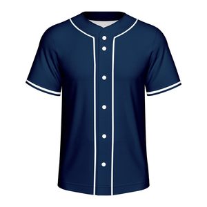 Offre Spéciale 100% polyester maille respirant évacuation de l'humidité maillot de baseball à manches courtes vêtements de sport imprimé vierge maillot de baseball - Product Image 1