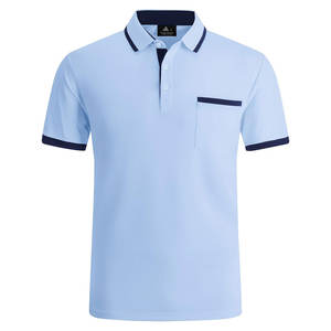 OVERSEAS SPORTS Polo en coton de qualité supérieure pour homme coupe ajustée, respirant, logo personnalisé, manches courtes grande taille pour homme - Product Image 2