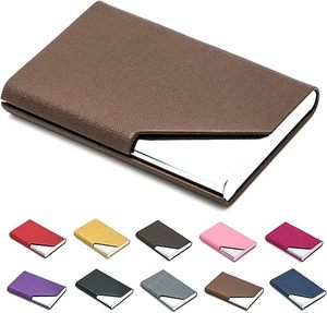 Porte-cartes de visite en cuir premium ultra fin, accès rapide, poche métallique, fermeture magnétique, femmes/hommes, accès rapide aux cartes de visite - Product Image 3