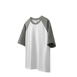 Women's Loose Fit Raglan T-Shirt 265G Cotton Heavy Weight Solid Hip Hop Style O-Neck Half Sleeve Custom Printing - Product Image 4